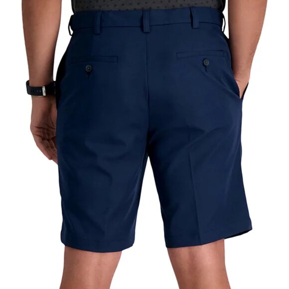 NWT Haggar Men's Cool 18 PRO Flat Front Classic-Fit 9.5" Shorts Navy 34W - Picture 3 of 13